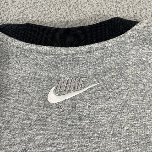 Nike Air Sweatshirt Men L Gray Fleece Pullover Crewneck - Picture 5 of 12